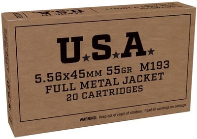 Winchester M193 5.56x45mm NATO 55 Grain Full Metal Jacket - $499.99 (Free Shipping on $100+ Orders)