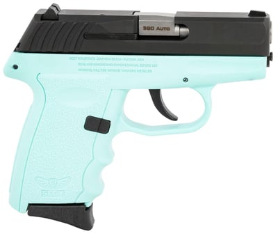 SCCY CPX-3 .380 ACP 3.10" Barrel Black/Slide SCCY Blue No Manual Safety 10rd - $205.16 