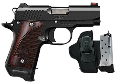 Kimber Micro 9 RTC 9mm 7+1 3.15" Ramped Barrel Black KimPro II Flared/Lowered Ejection Port Stainless Steel Slide Rosewood Grip - $558.52 