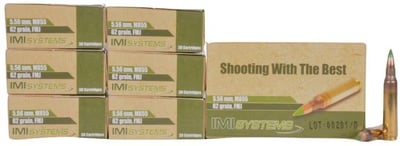 IMI M855 5.56x45mm NATO Ammo 62 Grain SS109 Penetrator Full Metal Jacket (FMJ) - $99.99 (Free Shipping on $100+ Orders)