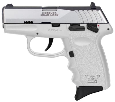 SCCY Industries CPX-4 .380 ACP 2.96" Barrel White Frame Stainless Steel Slide Manual Thumb Safety 10rd - $215.44