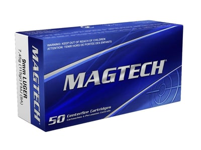 Magtech 9mm Luger 115gr Fmj Ammunition 50rds - $12.99