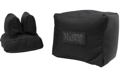 MidwayUSA Front and Rear Shooting Rest Bag Set Filled Nylon Black - $14.39 (Free Shipping on $100+ Orders)
