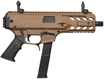 GForce Arms BLADE6, Semi-Auto 9mm Pistol, 1913 Adaptor, 33rd Magazine, 6" Barrel, Accepts Glock Mags, Ambidextrous Controls, Flat Dark Earth - $399.99