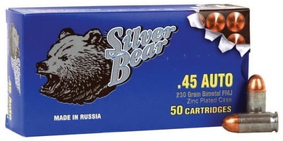 Silver Bear .45 ACP, 230 Grain FMJ Ammo, 500 rounds - $127.74 Shipped after code "SG2968"