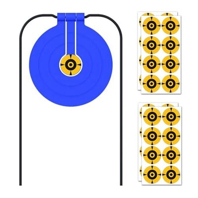 Atflbox Two in One Self-Healing Resetting Target, 8 Inch Gong High Caliber Spinner Target, Shooting Targets for Rifle, Pistol, Airgun, Handgun (Blue) - $19.95 + FREE Shipping