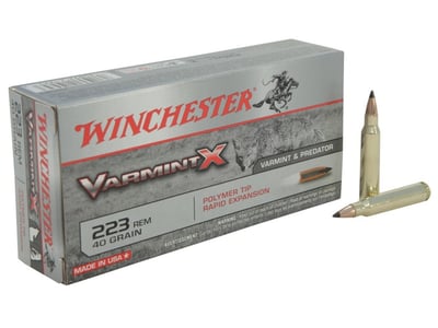 WINCHESTER VARMINT X 223REM 40GR POLY TIP 20/10 - $19.79