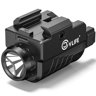35% off CVLIFE 800 Lumens Mini Pistol Light Rechargeable with All New Sliding Rail, Compact Gun Light with Strobe Mode for GL Rails, Mini Pistol Flashlight for Home Defense and Hunting Black w/code CQKK6A9Y - $12.99 + FREE Shipping