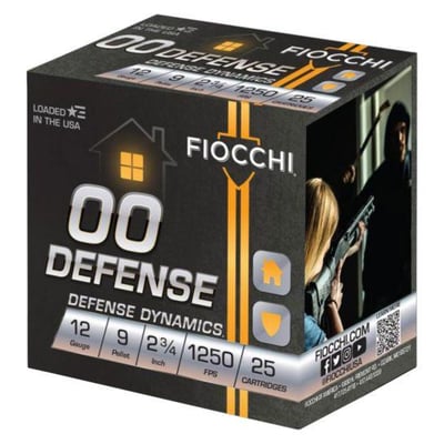 Fiocchi Buckshot 00 12GA 2.75" 25-Rounds - $10.39 ($9.99 S/H on Firearms / $12.99 Flat Rate S/H on ammo)