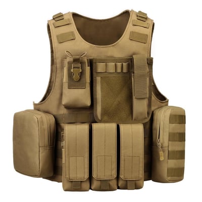 ArcEnCiel Tactical Molle Vest, Coyote Brown - $49.98 (Free S/H over $25)