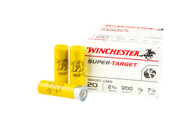 Winchester Ammo TRGT207 Super Target 20 Gauge 2.75" 7/8 oz 7.5 Shotgun Ammo - 250 shells - TRGT207 - $89.99 (FREE Shipping over $50)