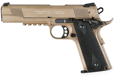 Walther Colt Government 22LR 1911 A1 Rail Gun with Flat Dark Earth (FDE) Finish - $299.99 (Free S/H on Firearms)