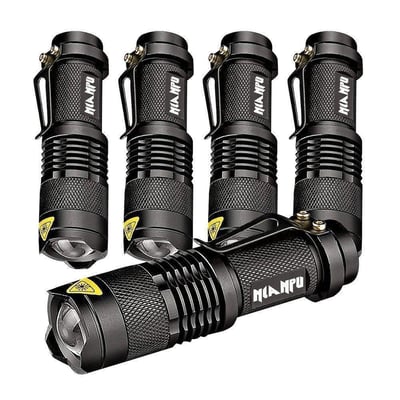 5 Pack SK-68 3 Modes Handheld Mini Cree Q5 LED Flashlight - $16.15 after 5% clip code (Free S/H over $25)