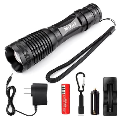 LED Flashlight Torch Adjustable Focus Zoomable Mini MIZOO Super Bright - Water Resistant - $14.45 + FS over $49 (LD) (Free S/H over $25)