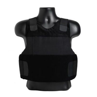 Premier Body Armor Concealable Armor Vest w/ Level IIIA Plate - Women's Black with Light Purple Stitching Small CAV-F-BLACK-SMALL