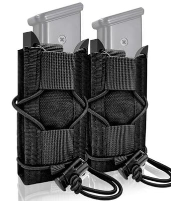 Oputair Molle Tactical Magazine Pouch, Pistol Double Mag Pouch 9mm, Outdoor Molle Open-Top Magazine Pouch for Glock M1911 92F - $9.99 + FREE Shipping