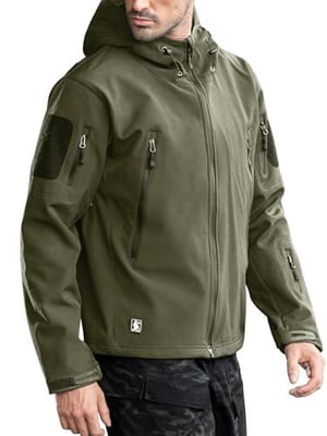 FREE SOLDIER Men's Outdoor Waterproof Soft Shell Hooded Military Tactical Rain Jacket (12 Colors) - $47.59 + FREE Shipping