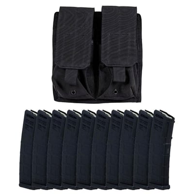 Ten Magpul PMAG 5.56 Gen2 30 Round Magazines & Blackhawk Strike M4/M16 Double Mag Pouch - $79.99 