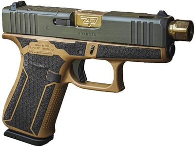 Glock G43X Mos 9mm Luger 3.4in 10rd Gold Distressed Green Slide FDE Frame - $612.14 + Free Shipping 