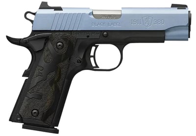 Browning 1911-380 Black Label .380 ACP 8rd 3.58" Polar Blue Finish - $499.98 