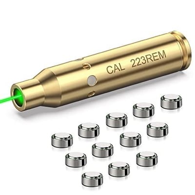 MidTen Green Laser Bore Sight 223 5.56mm 9mm with 4 Sets of Batteries - $16.23 w/code "L6I653VQ" + 20% Prime (Free S/H over $25)
