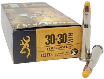 Browning Max Point 30-30 150 Grain Polymer Tip 20 round box - B192130302 - $21.99 (FREE Shipping over $50)