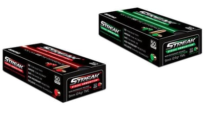 Ammo Inc 9mm Luger 124 Grain TMJ, Streak Visual Ammo 50 Rounds - $23.99 (Free S/H)
