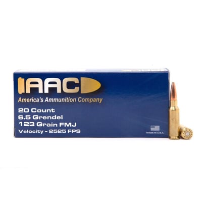 AAC 6.5 Grendel Ammo 123 Grain FMJ 20rd Box - $10.99