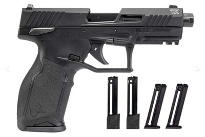 Taurus TX-22 .22 LR 4.1" 16rd / 22rd Pistol, Threaded, 5 Mags, Black - $399.99 