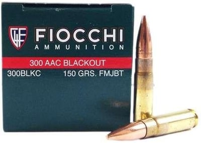 Fiocchi - 300 Blackout - 150 Grain - FMJBT 50 rounds - $34.99