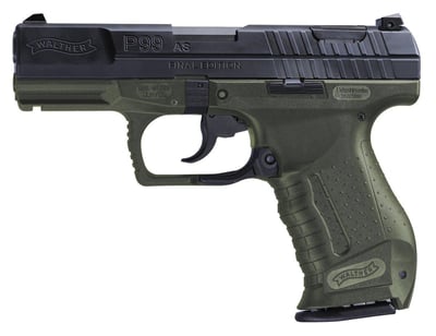 WALTHER ARMS P99 AS Final Edition 9mm 4" 10rd Pistol OD Green - $711.72 (E-Mail Price) (Free S/H on Firearms)