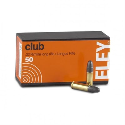50 rds. Eley Club .22 Long Rifle 40 Grain Lead Round Nose Ammo - $7.59 (Buyer’s Club price shown - all club orders over $49 ship FREE)