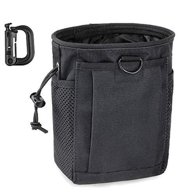LIVANS Tactical Molle Dump Pouch, Magazine Recovery Pouch Drastring Ammo Bag Belt with D-Ring Grimlock - $9.49 + FREE Shipping