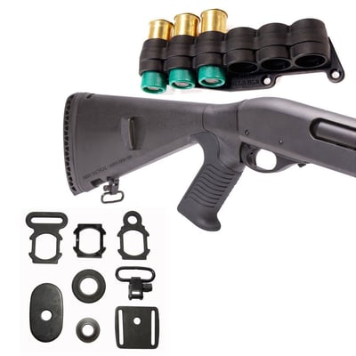 Mesa Urbino Pistol Grip Tactical Stock for Remington 870 w/Limb Saver ButtPad & 6-Shell Carrier Package Deal - $119.95