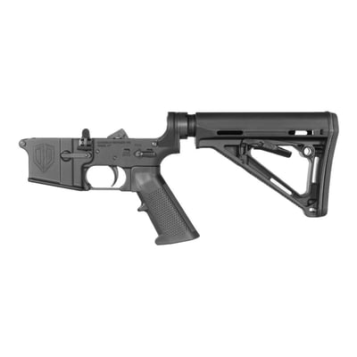 Davidson Defense AR-15 Ambidextrous Bolt Catch Lower Build Kit - Adjustable Carbine Stock - $144.99 