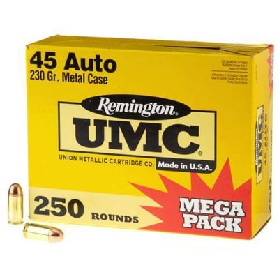 Remington UMC .45 ACP 230gr MC/FMJ 250 Rnds - $160