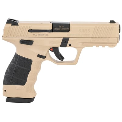 SAR USA SAR9 Safari 9mm 3.80" 17+1rds, Flat Dark Earth - $219.99 