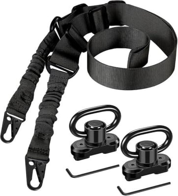 50% off CVLIFE Two Point Sling with 2 Pack Anti-Rotation Sling Swivels,Adjustable Length Rifle Sling Elastic Cord Design Traditional Sling for Outdoor w/code PINGQMV6 - $7.49 + FREE Shipping