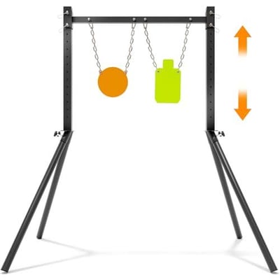 AR500 Steel Target for Shooting System, 63 Inch Height Adjustable Heavy-Duty Steel Stand with 3/8" Thick Silhouette, for Outdoor Range and Shooting Practice - $59.95 + FREE Shipping