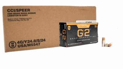 Speer Gold Dot 54226 LE G2 Duty 9mm 147GR Ammunition 1000rd Case - $569.99 + Free Shipping 