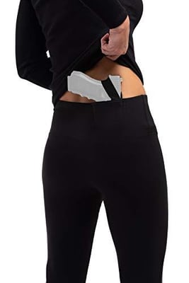 ConcealmentClothes Women's Concealed Carry Gun Holster 3/4 Leggings Black - $28.99 (Free S/H over $25)