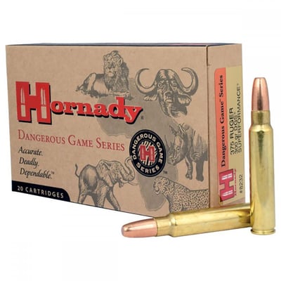 HORNADY - Dangersous Game Ammo 375 Ruger 300gr DGS - $85.99 (Free S/H over $99)