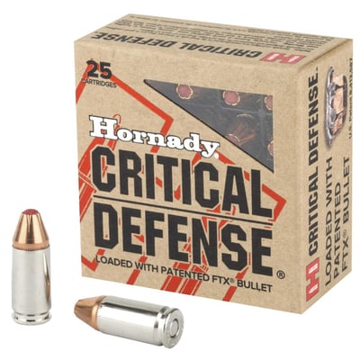 Hornady 9MM Luger 115 Grain FTX CD-25 Count - $19.98 