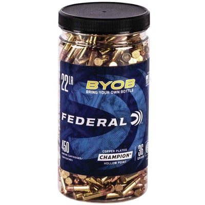 Federal BYOB 22 Long Rifle 36gr CPHP Rimfire Rifle Ammo - 450 Rounds - $29.99  (Free S/H over $49)