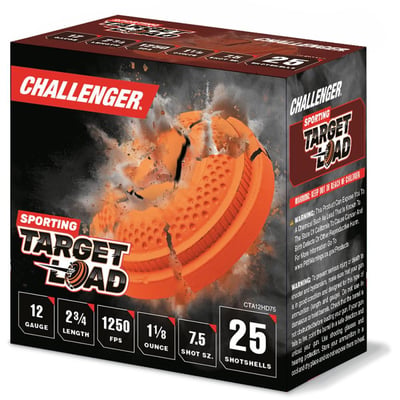 CHALLENGER AMMO - First Class Trg Ld 12GA 2-3/4" 1-1/8oz #7.5 1250FPS 250/Case - $84.99 
