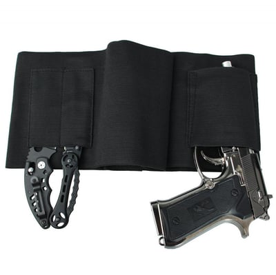 Niniso Tactical Abdominal Elastic Concealment Belly Band Waist Pistol Holster With Pouches, Black - $4.99.00 + Free S/H over $25 (Free S/H over $25)