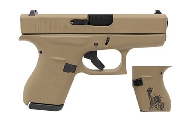 Glock G42 Liberty .380 ACP 3.26" 6rd Pistol, Barrett Brown - $419.99 