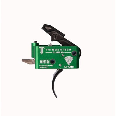 TRIGGERTECH AR Diamond Trigger Two-Stage Curved Green/Black - $161.99 after code "WLS10" 