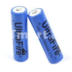 2pcs UltraFire 18650 3.7V 2400mAh Rechargeable Batteries Blue - $5.26 + Free Shipping