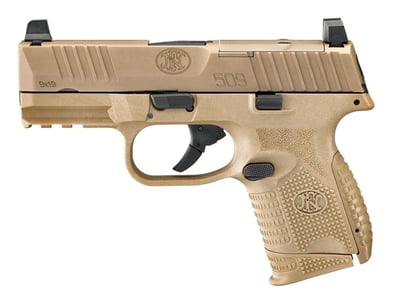 FN 509 Compact MRD 9mm 15rd 3.7" Pistol, FDE - $479.99 